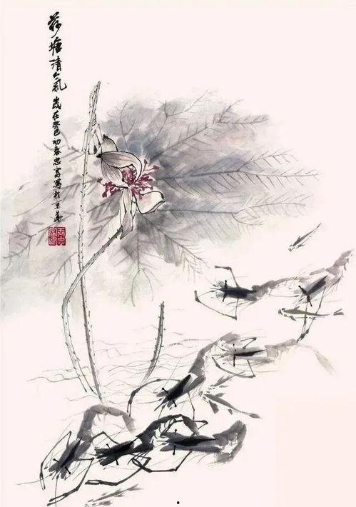 写意荷花画法视频,写意画风中的清新雅韵